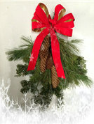 Christmas Swag 12"  Handmade in New Hampshire  ***FREE SHIPPING ***