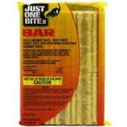 Just One Bite®* II Bar 
For indoor and outdoor rat and house mouse control
Features nibble ridges to promote rat and house mouse chewing
Bars break into 2 oz mini-bars for bait stations
Palatable
Individually wrapped 1 pound bars help to keep product fresh
Currently available in 16 oz bar and 8 pound box of bars
*Norway rats and house mice may consume a lethal dose in a single night’s feeding with first dead rodents appearing four or five days after feeding begins.
